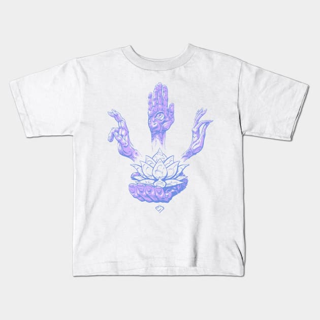 Blessing Hands - Lilac - Kids T-Shirt by Woodrat